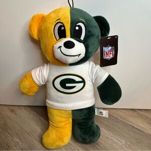 Green Bay Packers NFL Split-Color Plush Bear - Green & Yellow